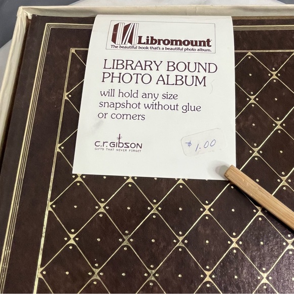 CR Gibson Photo Album Boxed Bound Vtg Library Bound USA Made New Old Stock NOS - Picture 4 of 16
